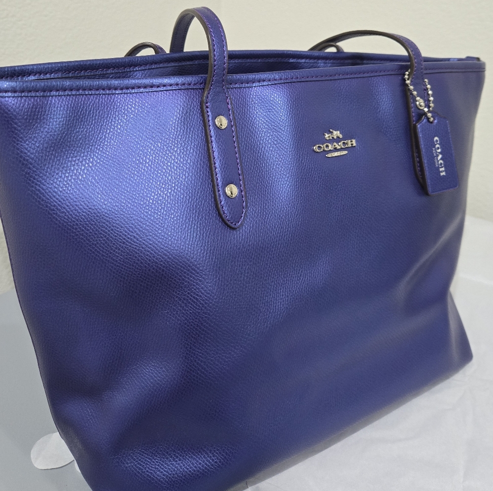 Coach Ultra Purple Leather Tote